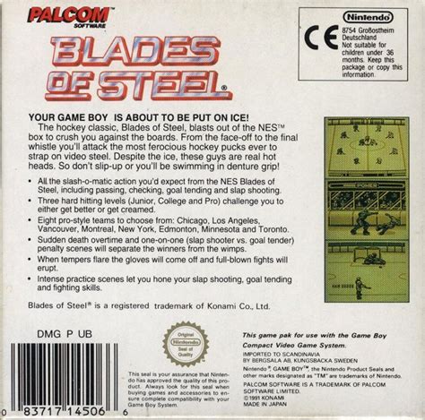 blades of steel gameboy box|Blades of Steel (Nintendo Game Boy, 1991) for sale online .